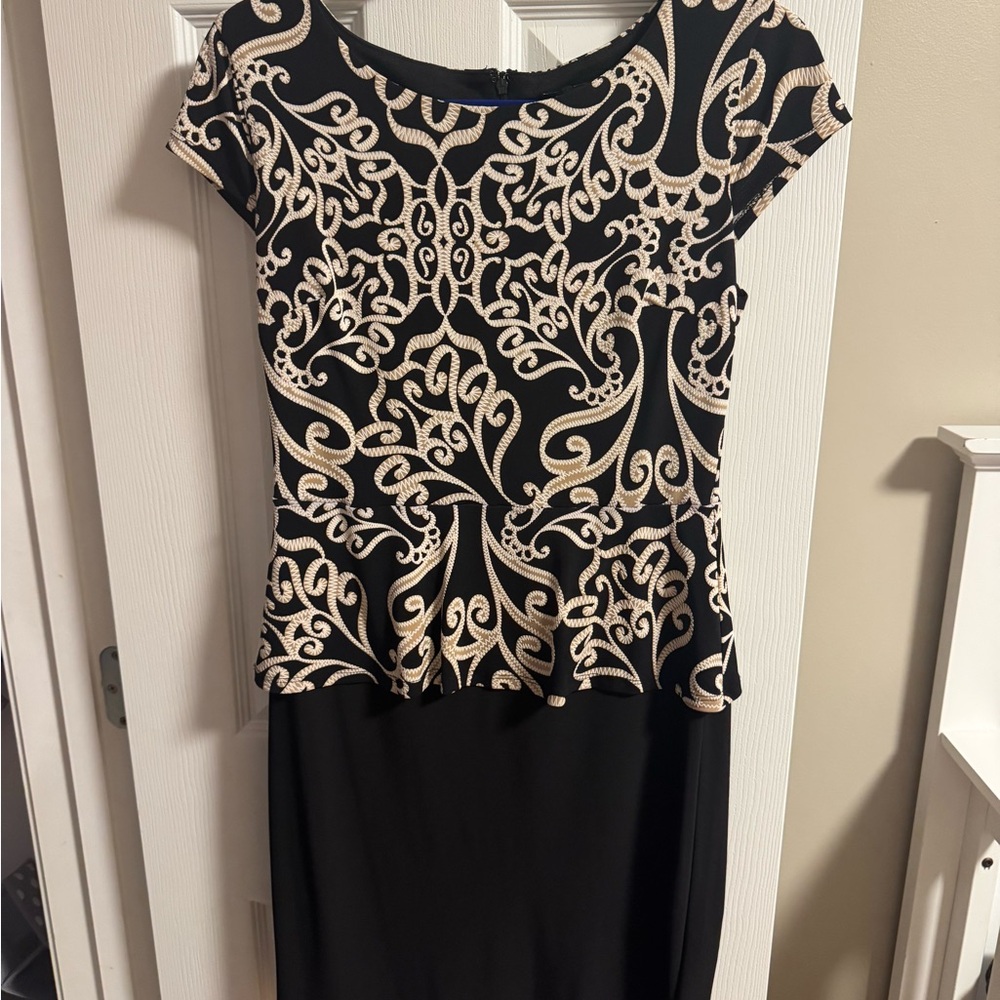 Sami & Jo Black and Cream Midi Dress